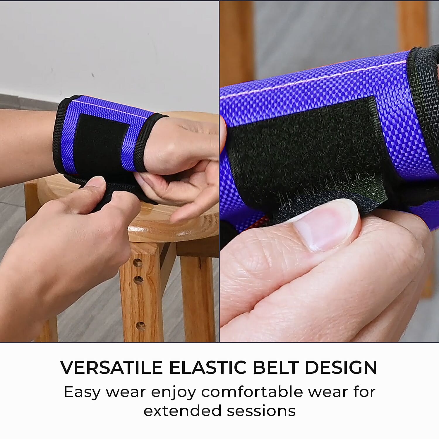 Magnetic Wristband with 15 Powerful Magnets for Holding Tools (Size 37x9 Cm) - Blue