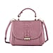 100% Genuine Leather Croc Embossed Convertible Bag with Detachable Long Strap (Size 32x22x11 cm) - Pink