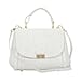 100% Genuine Leather Croc Embossed Convertible Bag with Detachable Long Strap (Size 32x22x11 cm) - White