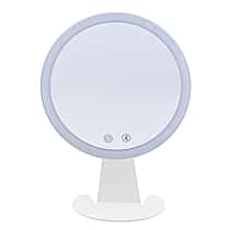 LED Makeup Mirror with Bluetooth Audio and Powered by a USB Cable -  White