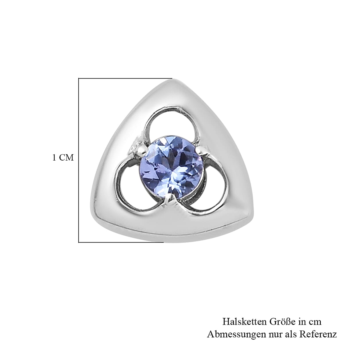 Tanzanite Pendant in Platinum Overlay Sterling Silver