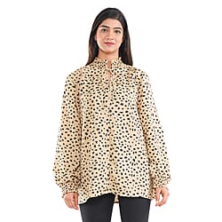 TAMSY Leopard Pattern Womens Top - Green