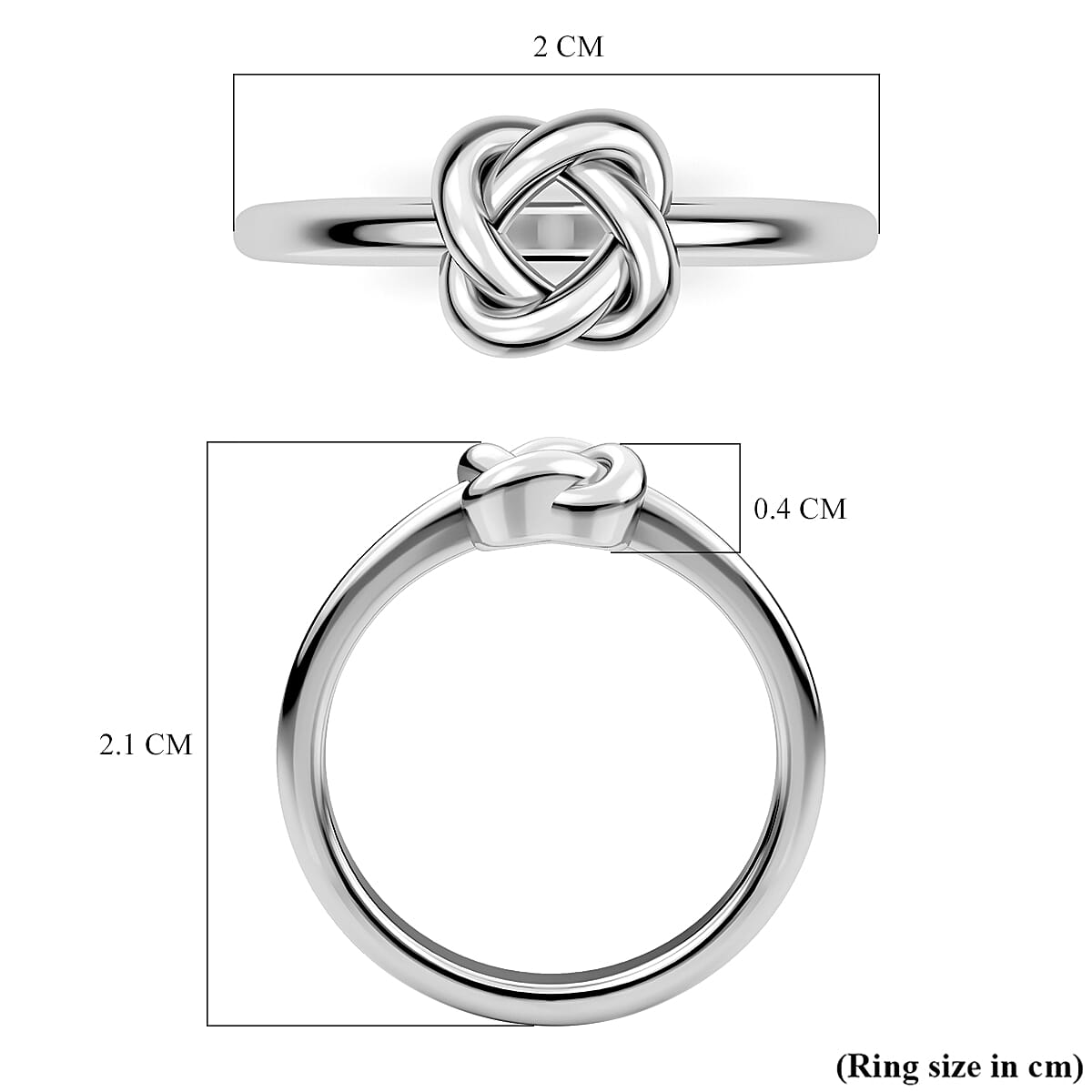 950 Platinum Knot Ring, Platinum Wt 4.00 Gms.