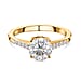 Moissanite Ring in Sterling Silver