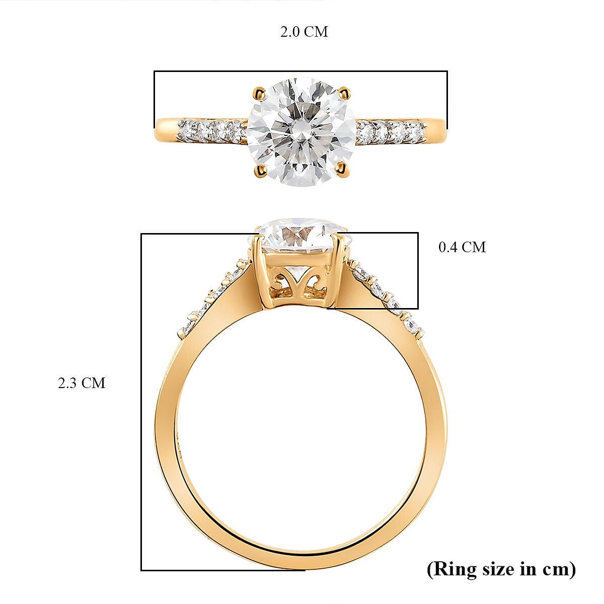 Moissanite Ring in Sterling Silver Moissanite Ring in Sterling Silver