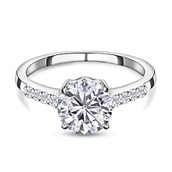 1.3 Ct. Moissanite Round-Cut Solitaire Ring