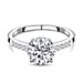 Moissanite Ring in Sterling Silver