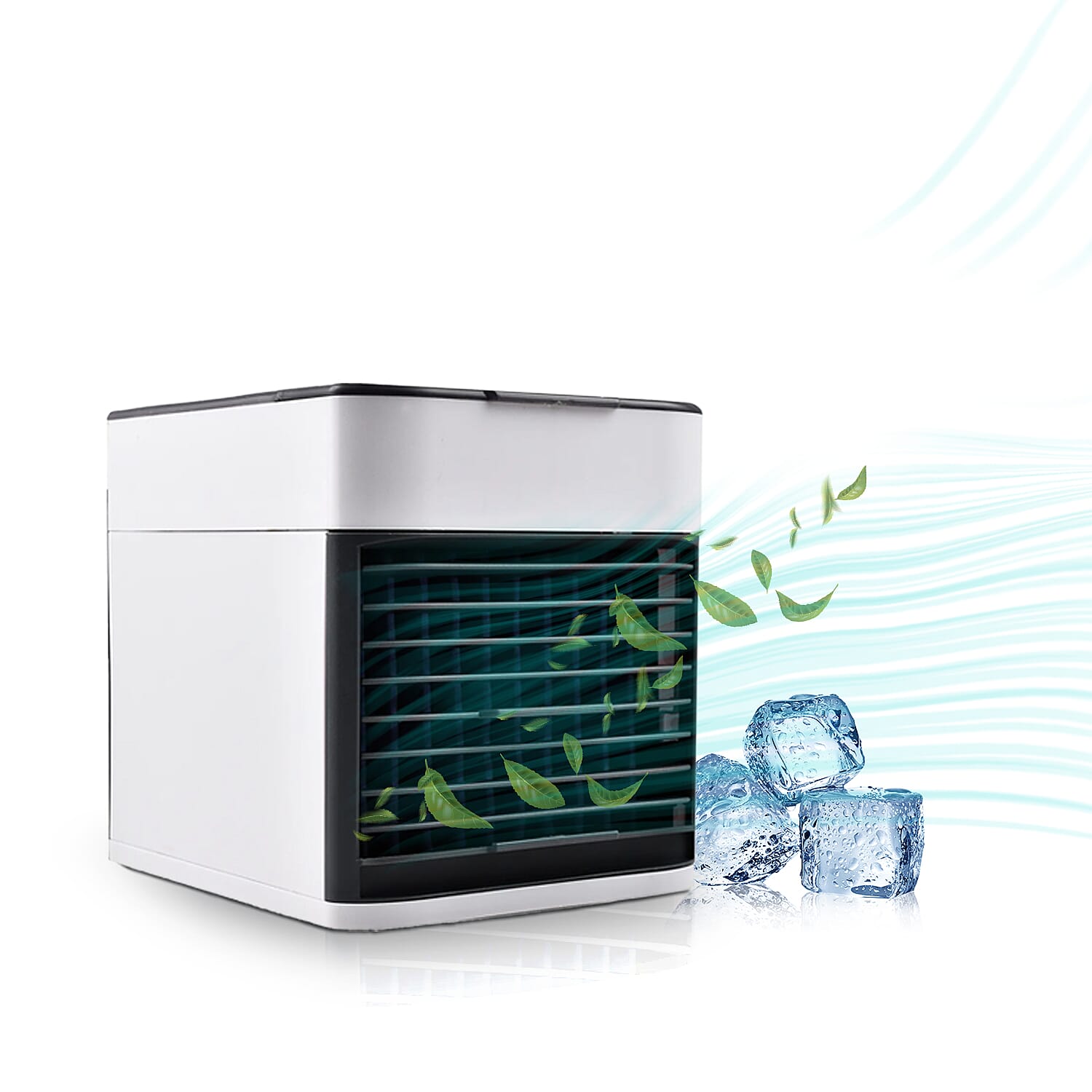 BESTSELLER- Mini Portable Air Cooler- Fan- Humidifier with 3 Speed Settings - White & Black