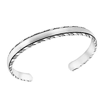 https://tjcuk.sirv.com/Products/73/1/7312475/Rhodium-Overlay-Sterling-Silver-Bangle-Silver-Wt-28-1-Gms_7312475.jpg?w=342&h=342