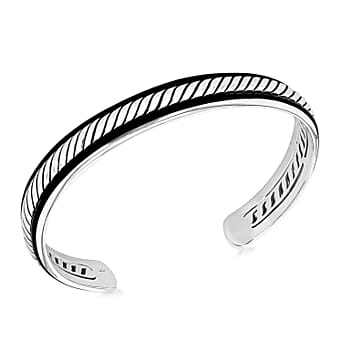https://tjcuk.sirv.com/Products/73/1/7312598/Rhodium-Overlay-Sterling-Silver-Bangle-Silver-Wt-25-1-Gms_7312598.jpg?w=342&h=342