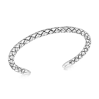 https://tjcuk.sirv.com/Products/73/1/7312601/Rhodium-Overlay-Sterling-Silver-Bangle-Silver-Wt-28-6-Gms_7312601.jpg?w=342&h=342