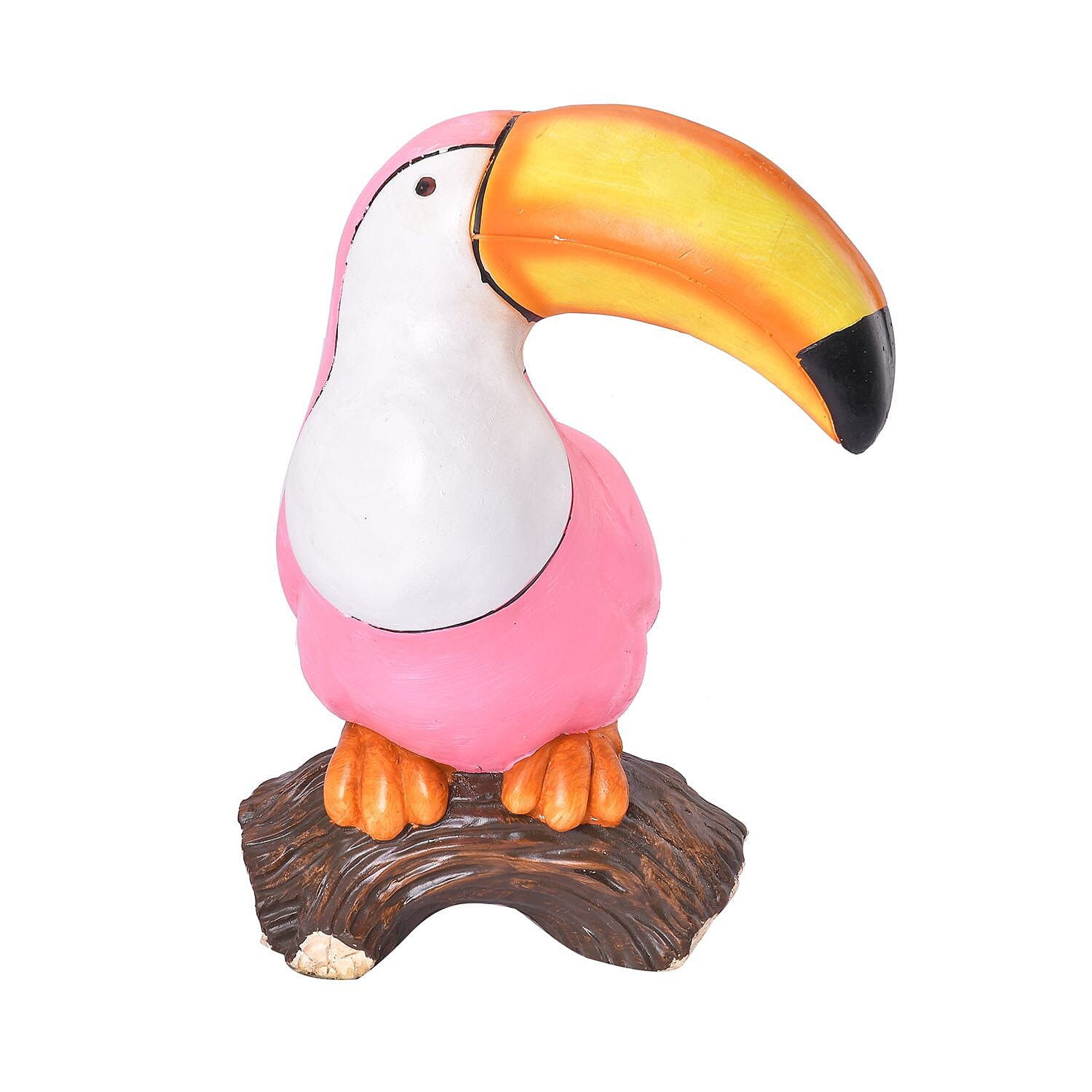 Hand Painted Tucan Bird Garden Decor (Size 41x27x24 cm) - Multi