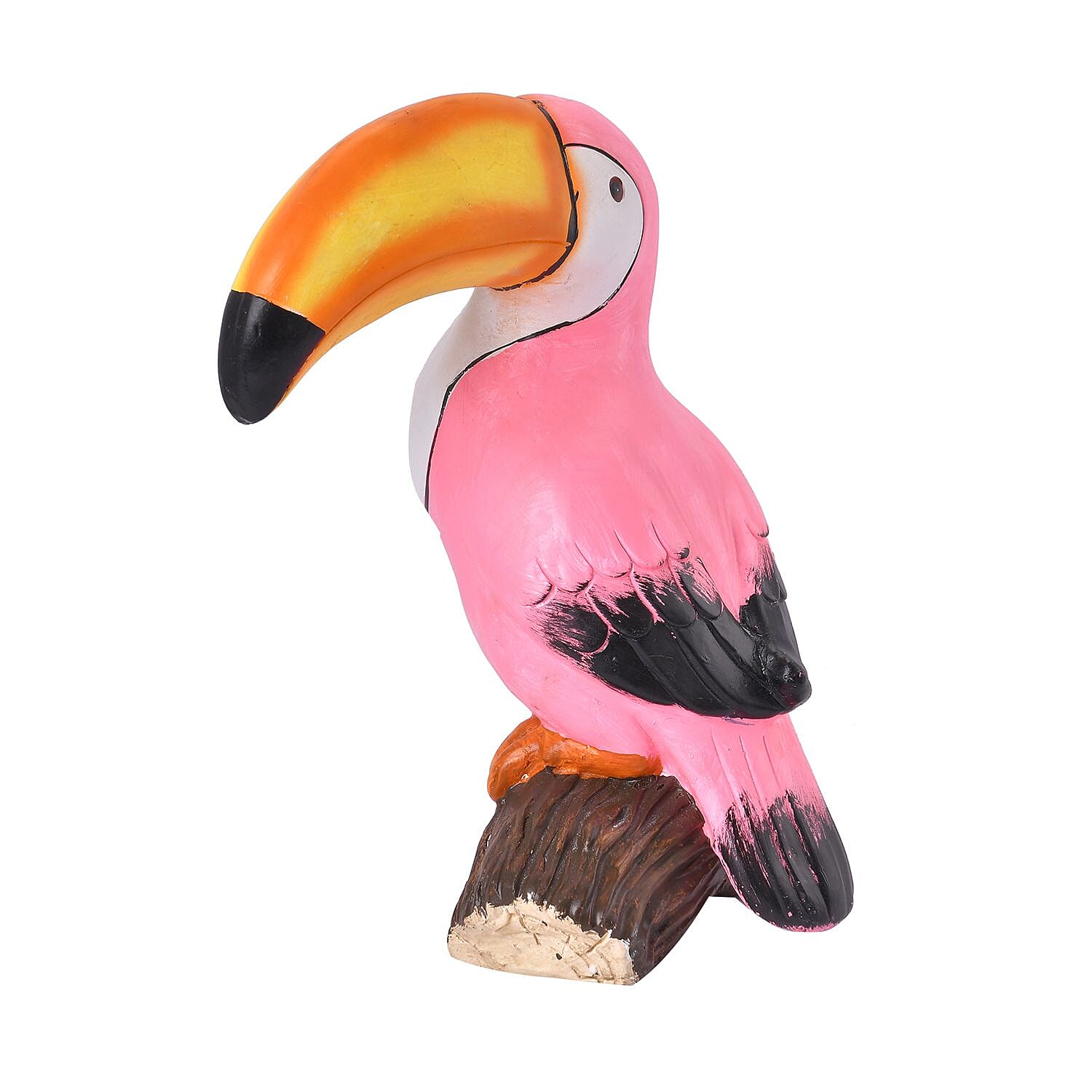 Hand Painted Tucan Bird Garden Decor (Size 41x27x24 cm) - Multi