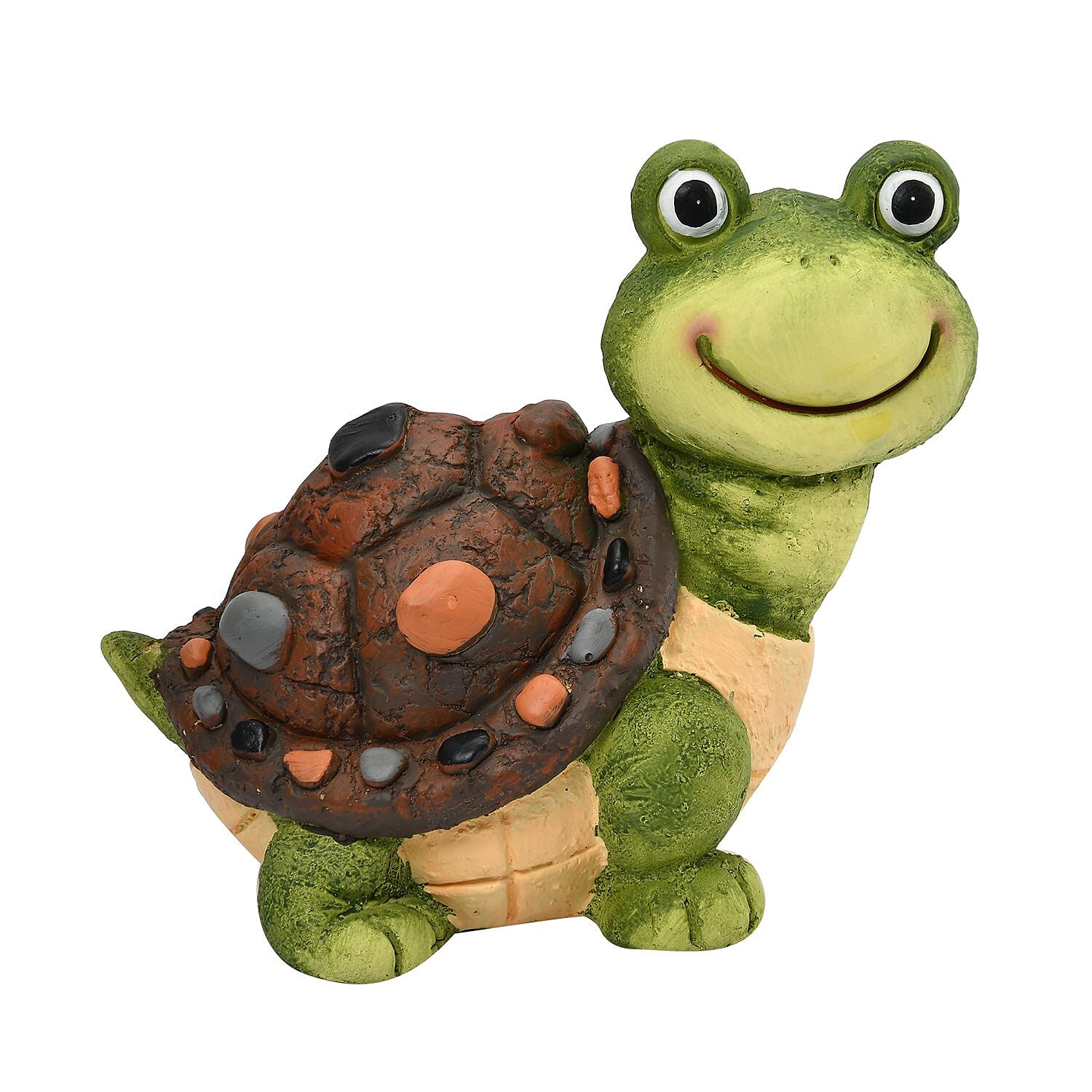 Hand Painted Tortoise Garden Decor (Size 36x30x26 cm) - Multi