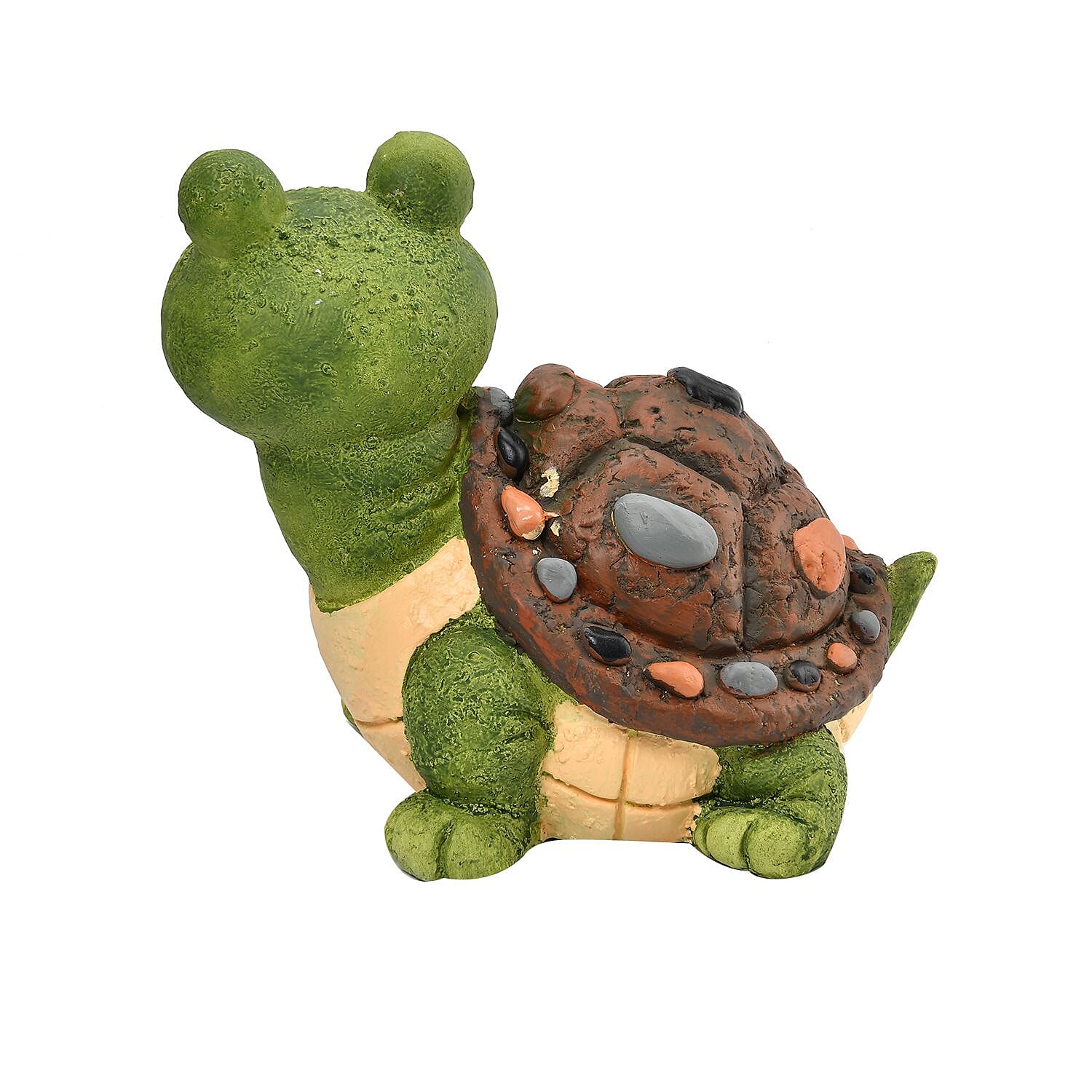 Hand Painted Tortoise Garden Decor (Size 36x30x26 cm) - Multi