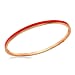 Sterling Silver Rose Gold Plated 3mm Grey Stacking Bangle (Size - 8-9)