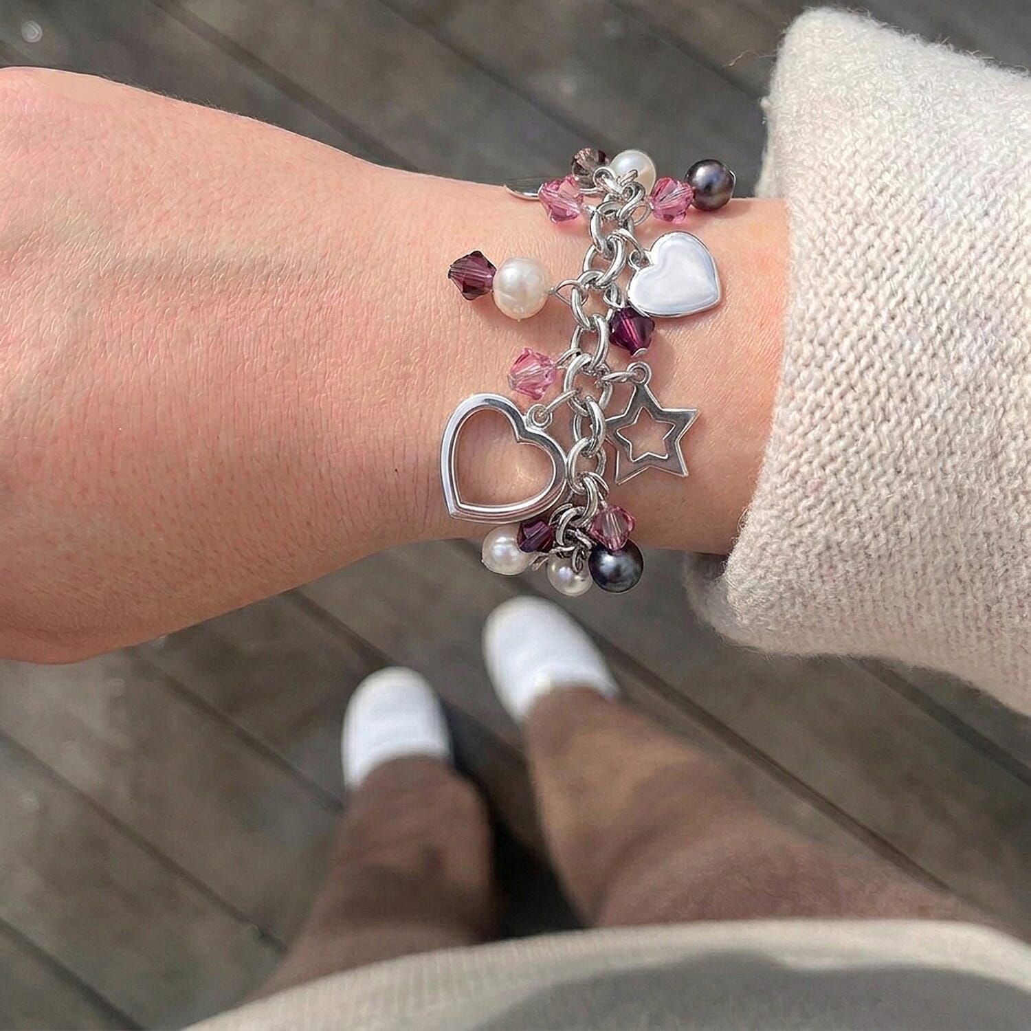 Sterling Silver Bracelet (Size - 7.5),  Silver Wt. 23.5 Gms