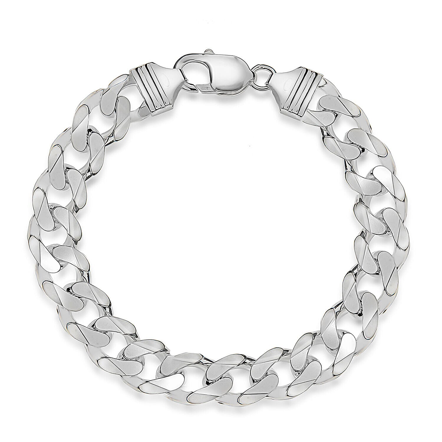 Sterling Silver Bracelet (Size - 8),  Silver Wt. 33.3 Gms