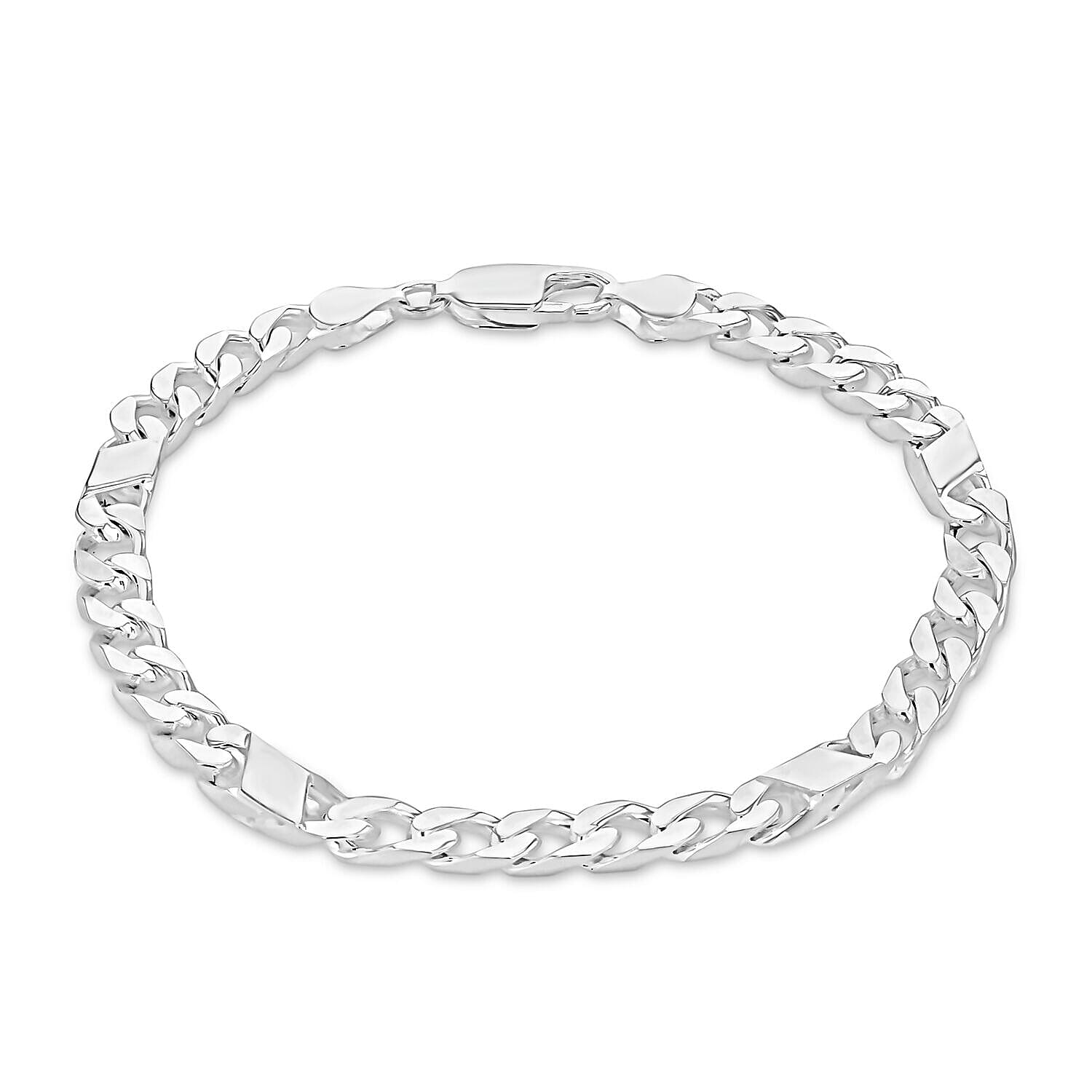 Sterling Silver Bracelet (Size - 8.5),  Silver Wt. 18.5 Gms