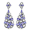 RACHEL GALLEY Tanzanite Dangle Earrings in Rhodium Overlay Sterling Silver, 6.90 Ct, Silver Wt 10.00 GM