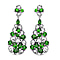 RACHEL GALLEY Natural Chrome Diopside Dangle Earrings in Rhodium Overlay Sterling Silver 9.95 Ct, Silver Wt 9.90 GM