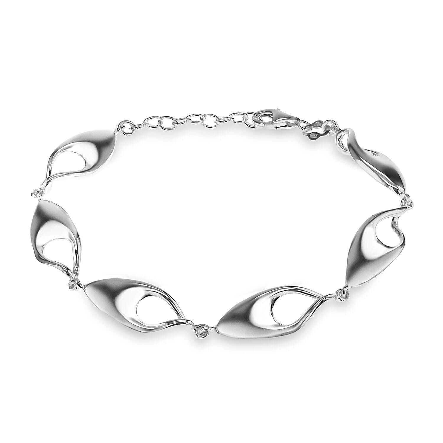 Sterling Silver Bracelet (Size - 7.5),  Silver Wt. 6.8 Gms