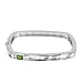 Natural Chrome Diopside  Bangle in Rhodium Overlay Sterling Silver 1.21 ct,  Silver Wt. 28.5 Gms  1.210  Ct.