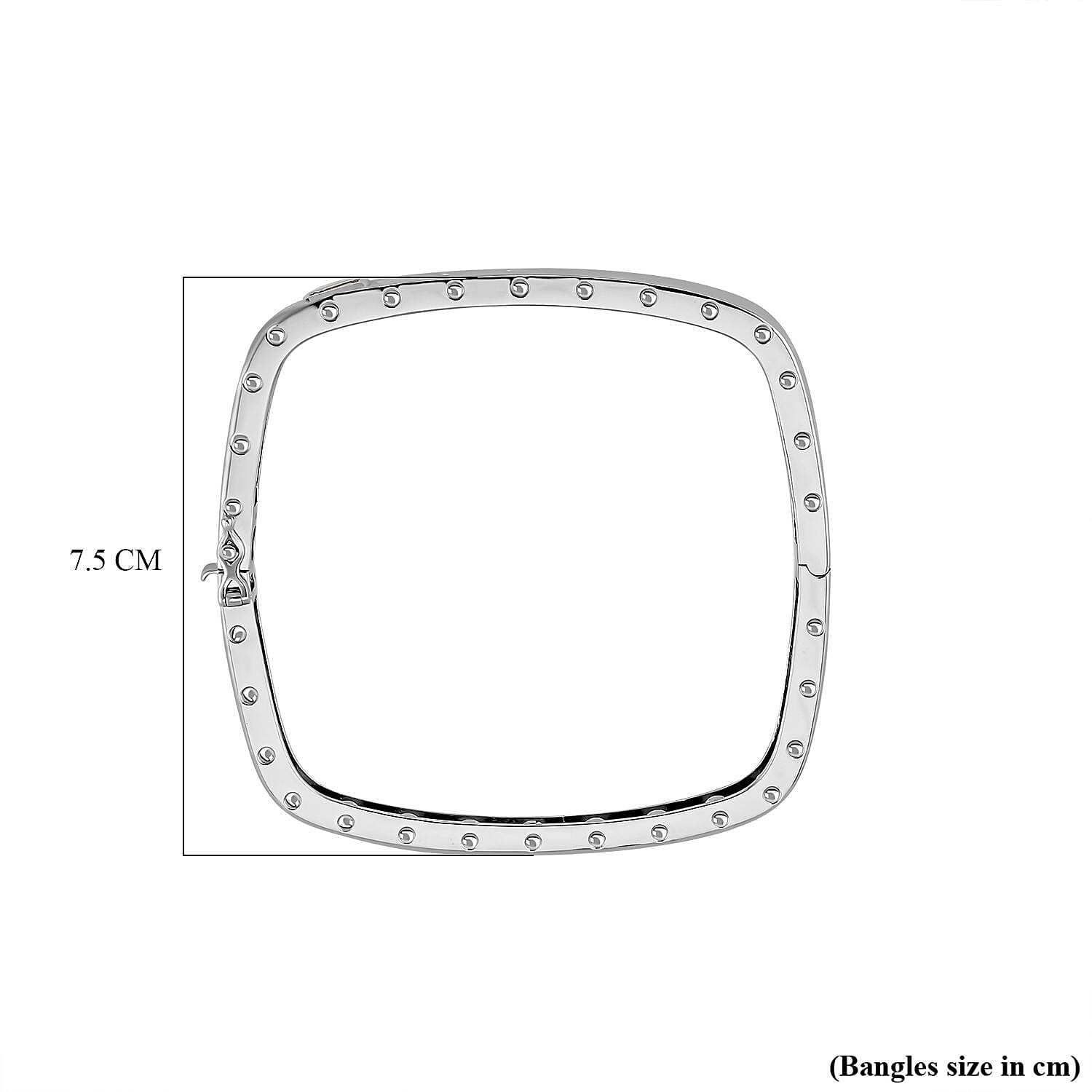 Natural Chrome Diopside  Bangle in Rhodium Overlay Sterling Silver 1.21 ct,  Silver Wt. 28.5 Gms  1.210  Ct.