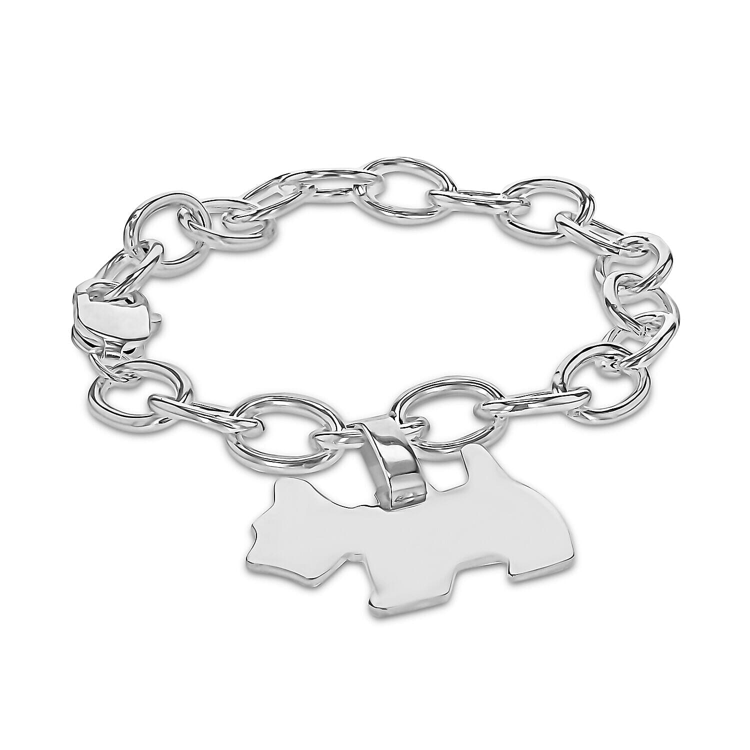 Sterling Silver Bracelet (Size - 7.5),  Silver Wt. 22.2 Gms