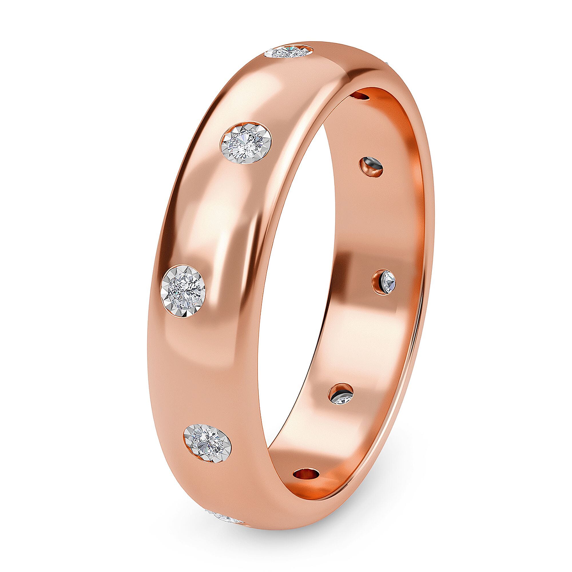 MP Designer Inspired Flush Set Diamond (Rnd) Band Ring in Sterling Silver