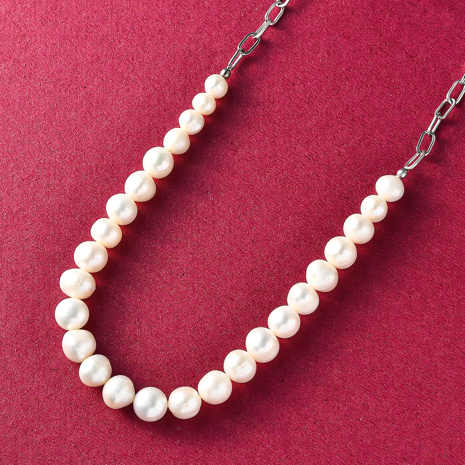 Designer inspired Freshwater Pearl Necklace (Size - 20)