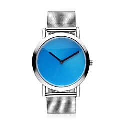 ENOA Japanese Movement Water Resistant Watch with Stainless Steel Mesh Strap - Gradient Blue