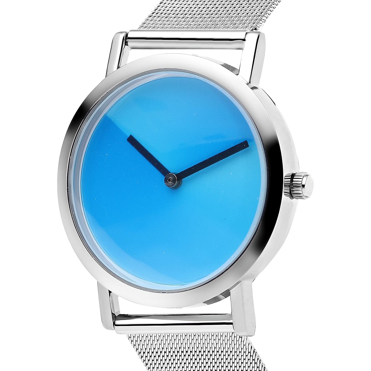 ENOA Japanese Movement Water Resistant Watch with Stainless Steel Mesh Strap - Gradient Blue