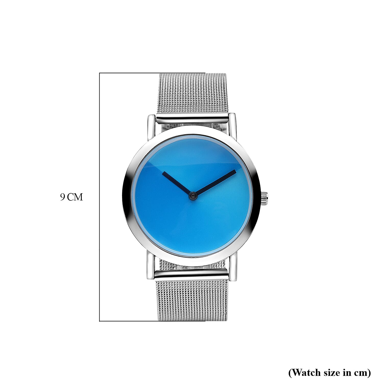 ENOA Japanese Movement Water Resistant Watch with Stainless Steel Mesh Strap - Gradient Blue