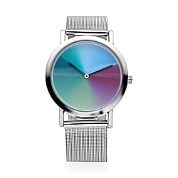 ENOA Japanese Movement Water Resistant Watch with Stainless Steel Mesh Strap - Gradient Blue