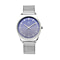 STRADA Japanese Movement Blue Dial Water Resistant Watch with Stainless Steel Mesh Strap in Silver Tone