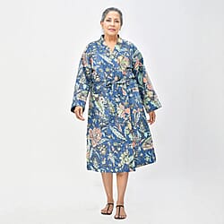 LA MAREY Pure Cotton Printed Kantha Kimono