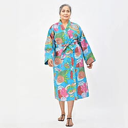 LA MAREY Pure Cotton Printed Kantha Kimono