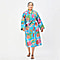 LA MAREY Cotton Printed Kantha Kimono (One Size) - Black