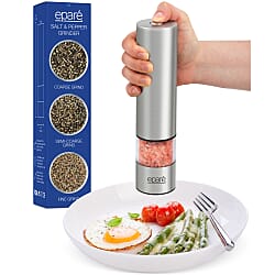 Closeout Deal - Epare Electric Salt and Pepper Grinder with Light - Copper