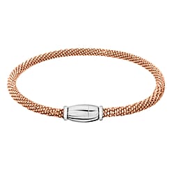 Sterling Silver Rhodium Plated Sparkle Magnetic Bracelet 7.5 Inch