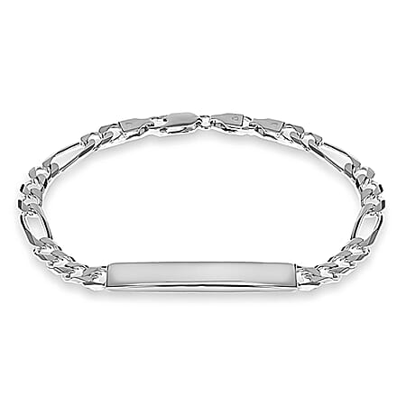 Sterling Silver 40mm x 6mm ID 5.6mm Figaro Bracelet 8 Inch