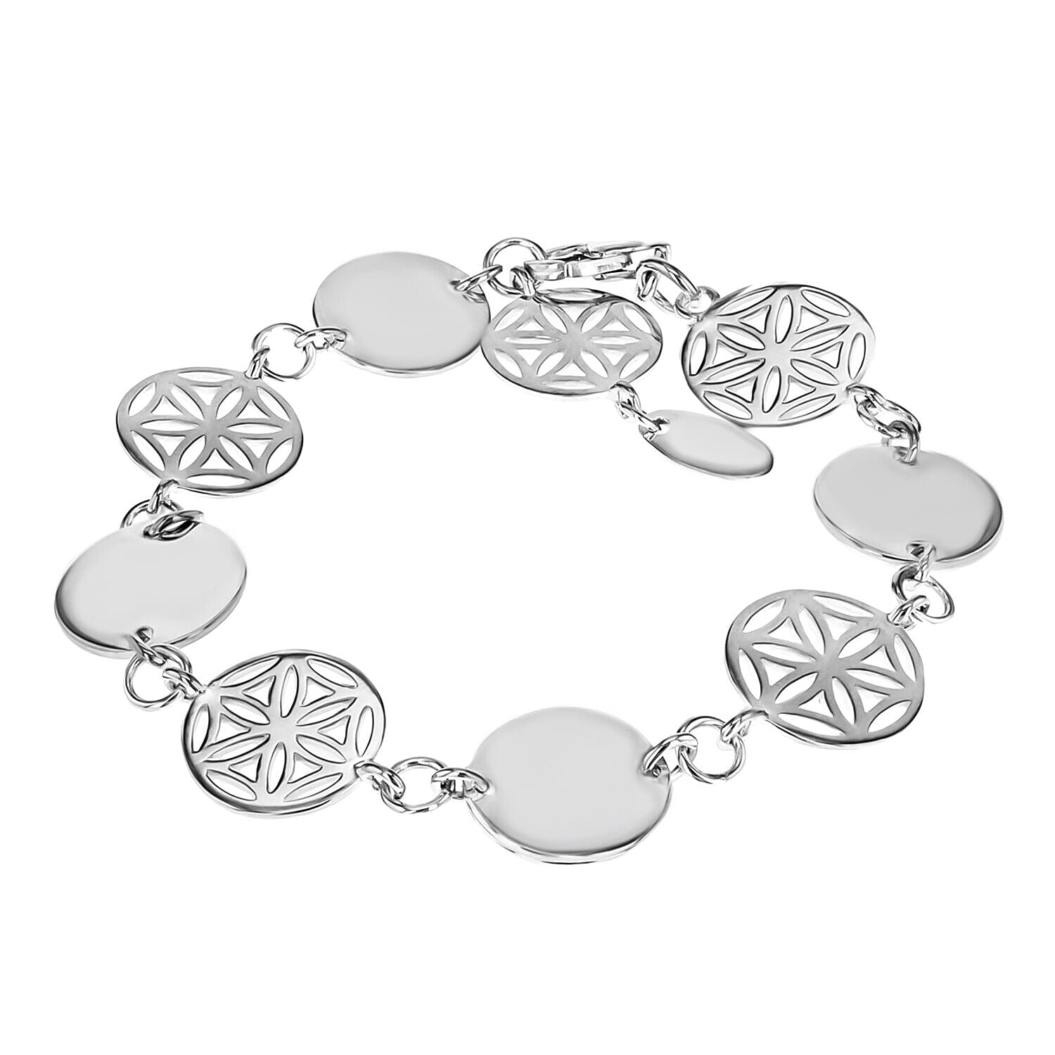 Sterling Silver Bracelet (Size - 7.5),  Silver Wt. 10.1 Gms