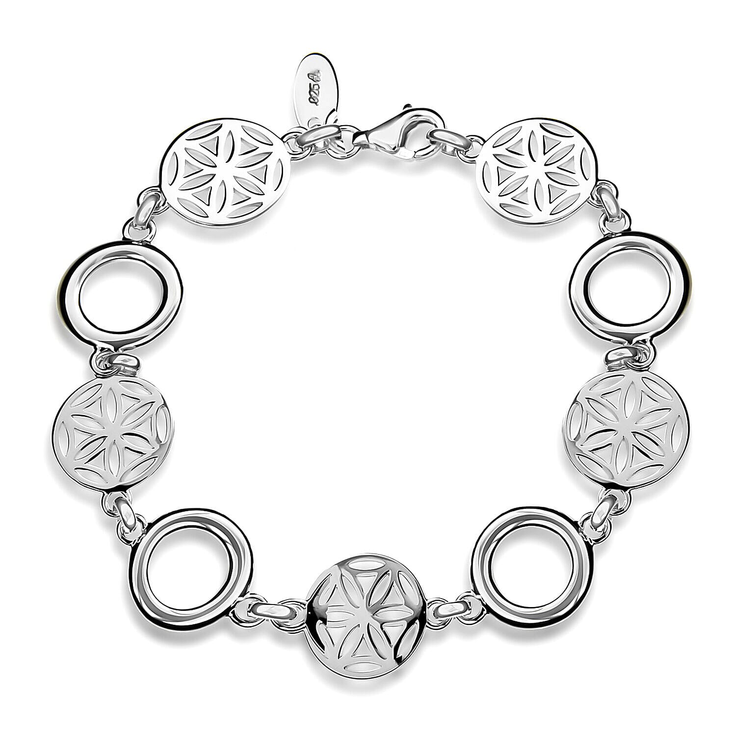 Sterling Silver Bracelet (Size - 7.5),  Silver Wt. 11.2 Gms