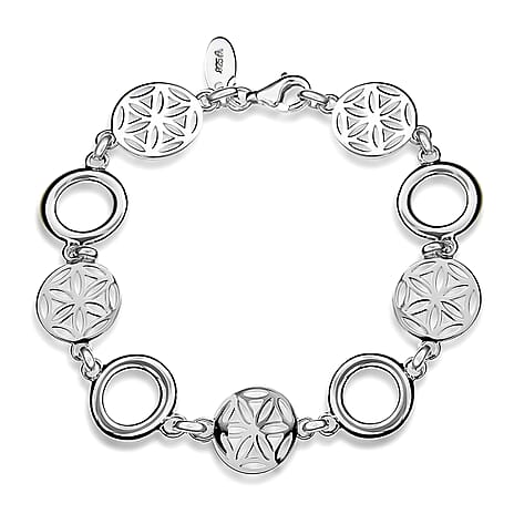Sterling Silver Bracelet (Size - 7.5),  Silver Wt. 11.2 Gms