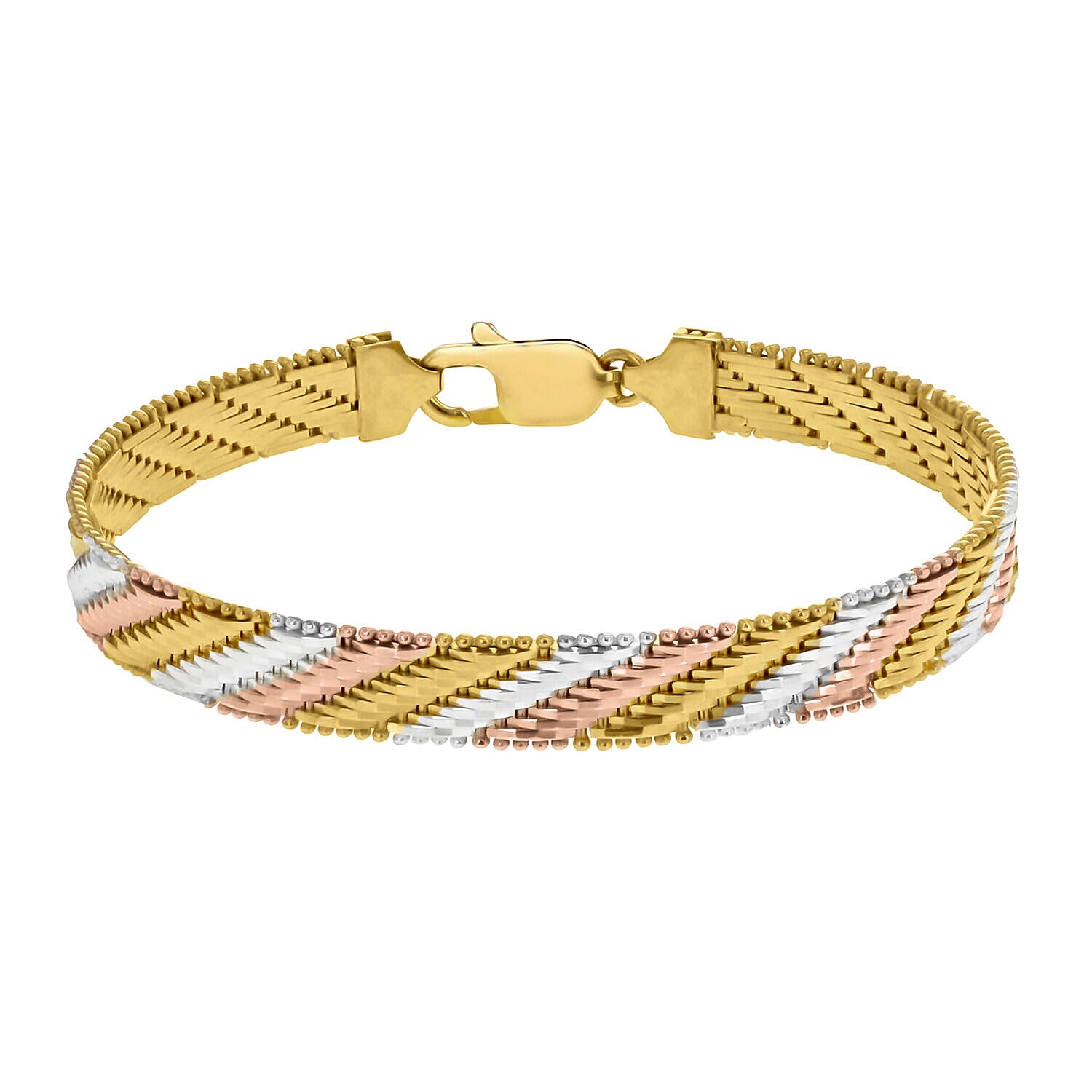 Sterling Silver Bracelet (Size - 7.5),  Silver Wt. 18.2 Gms