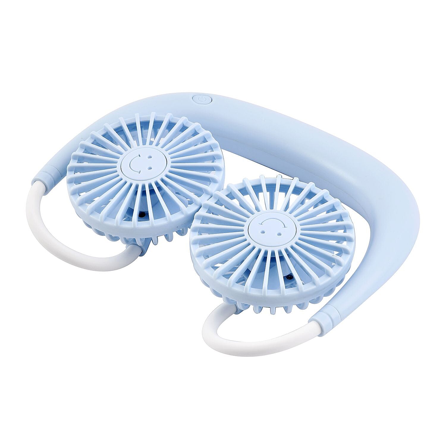 Portable Neck Fan with USB Rechargeable (1200mah) -Blue