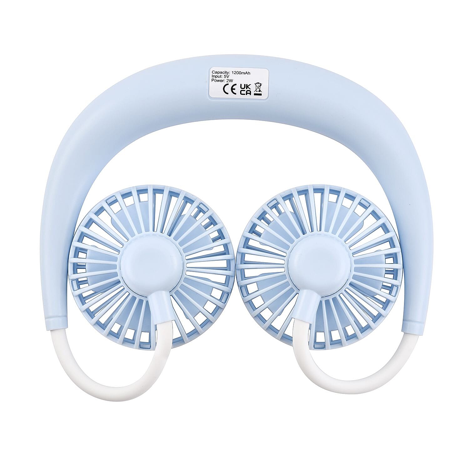 Portable Neck Fan with USB Rechargeable (1200mah) -Blue