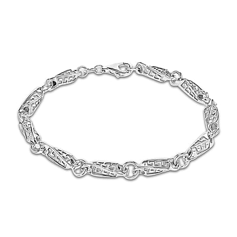 Sterling Silver Bracelet (Size - 8.5),  Silver Wt. 15.1 Gms