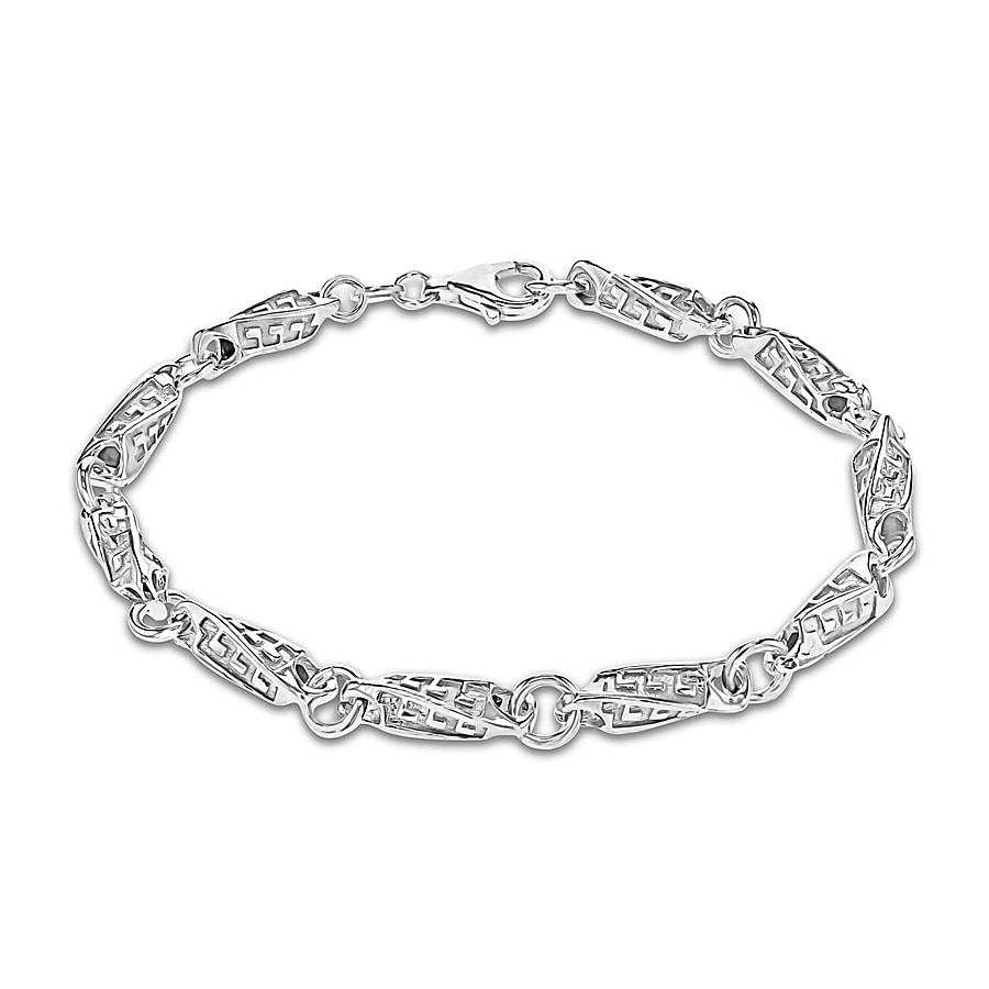 Sterling Silver Bracelet (Size - 8.5),  Silver Wt. 15.1 Gms